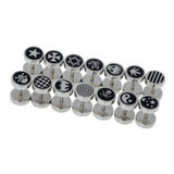 Par De Brinco Falso Alargador Prata - Imita 8mm