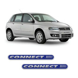 Par De Emblemas Adesivo Fiat Stilo Connect Resinado