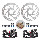 Par De Freio Disco Mecânico Bicicleta Kit Dianteiro/traseiro