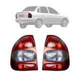 Par De Lanterna Traseira Corsa Classic/sedan Fumê 2000/2010