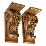Par De Peanhas/ Suporte De Madeira
