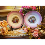 Par De Pratos Porcelana Cenas De Época, Mulheres,lindo 