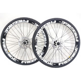 Par De Rodas Bike Aro 26 Free Ride C/discos E Pneus Montada