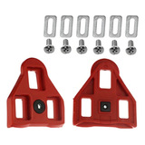 Par De Tacos Wellgo 5 Para Pedal Look Delta Speed Vermelho