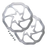 Par Disco Freio Bike 6 Furos Rotor 160 180 203 Pro