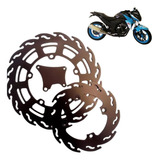 Par Disco Freio Cb300 Discao 340 + Alongador+ Traseiro 