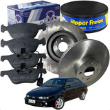 Par Disco Freio Dianteiro + Jogo Pastilha Fiat Marea 2.0 20v