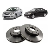 Par Disco Freio Dianteiro Toyota Corola 2002 A 2009