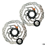 Par Disco Freio Rotor Shimano Rt10 160mm Porca Center Lock