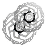 Par Disco Freio Rotor Shimano Rt10 Center Lock 160 + 180mm Cor Plata