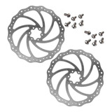 Par Disco Rotor De Freio 203mm Mec Hidr Mtb Xc Bike 6 Furos