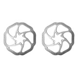 Par Disco Rotor Freio 160mm Crom Comander Mtb Speed 6 Furos