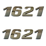 Par Emblema Adesivo Cromado Caminhão Mb 1621
