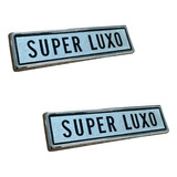 Par Emblemas Placa Paralama Maverick Super Luxo Parafusado