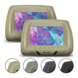 Par Encosto De Cabeça Tela 7 Polegadas E-tech Monitor Lcd