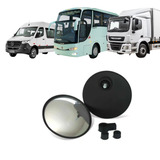 Par Espelho Redondo Auxiliar Ônibus Caminhão 130mm Convexo