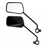 Par Espelho Retrovisor Retangular Bike Haste Longa Allkar