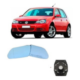 Par Espelho +base Retrovisor Golf Azul 07 2008 09 10 11 2012