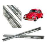 Par Estribinho Do Fusca Em Inox Logo Vw Exclusivo!