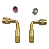 Par Extensor Adaptador Válvula Bico Pneu 90 Graus Moto Carro