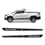Par Faixas Adesivas Laterais Nova Fiat Strada 2021 Preta Cor Cinza Sportinox