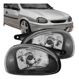 Par Farol Corsa Classic Pickup 99 00 01 02 03 A 2010 Preto