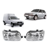 Par Farol Fiat Uno Fiorino Mascara Cromada 2004 A 2013 Fire