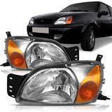 Par Farol Fiesta Courrier 2000 A 2010 Cromado Piscar Ambar