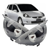 Par Farol Honda Fit 2003 2004 2005 2006 2007 Mascara Negra