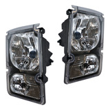 Par Farol Máscara Negra Volvo Vm 2006 A 2013 Carcaça Preta