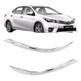 Par Friso Moldura Farol Corolla 2015 2016 2017 2018 Cromada