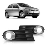 Par Grade Farol Milha Gol G5 2010 11 12 2013 Com Aro Cromado