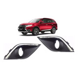  Par Grade Moldura Farol Milha Neblina Outlander 2016 17 18 