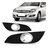 Par Grade Moldura Milha Vectra 2009 2010 11 Furo Aro Cromado