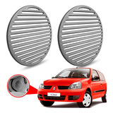Par Grade Tela Alto Falante Clio 2010 11 12 13 14 15 Cinza