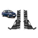 Par Guia Suporte Parachoque Dianteiro Renault Symbol 
