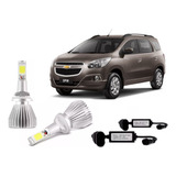 Par Lampada Super Led Farol Milha 6000k Para Chevrolet Spin