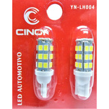 Par Lampadas T10 28led Pingo Super Branca De 6000k 12v