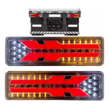 Par Lanterna Led Caminhão Traseira Seta Sequêncial 30cm Klx