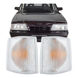 Par Lanterna Pisca Seta Cristal Opala Caravan 1988 Á 1992