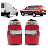 Par Lanterna Traseira Fiorino Elba 1986 A 97 Bicolor Cristal