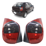 Par Lanterna Traseira Palio G2 2001 2002 A 2005 Fumê Bicolor