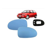 Par Lente Azul + Base Retrovisor Gol Bola 1995/1999 Le/ld