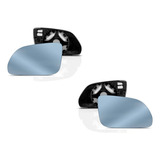Par Lente Azul Vidro Base Espelho Retrovisor Polo 2007/2011