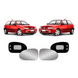 Par Lente Retrovisor Gol Bola Parati Saveiro G2 C/base Plast