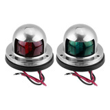Par Luz Navegação Bombordo Boreste Inox 12v Verde Vermelha