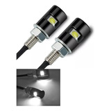 Par Luz Placa Led Moto Universal 12v Com Parafuso Branca