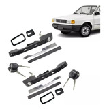 Par Maçaneta Externa Vw Gol G1 Quadrado 1987 Até 1994 Preta