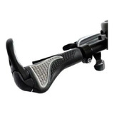 Par Manopla Anatomica Gel Trava Bar End Bike Bibicleta Top Cor Preto