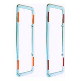 Par Moldura De Placa Com Refletores Carro Cromada + Nf-e